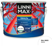 LINNIMAX (ALPINA) эмаль быстросохнущая по ржавчине RAL 9003 сигнально белый шелк-матовый 2,5л
