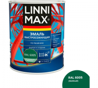 LINNIMAX (ALPINA) эмаль быстросохнущая по ржавчине RAL 6005 зеленый шелк-матовый 0,75л