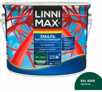 LINNIMAX (ALPINA) эмаль быстросохнущая по ржавчине RAL 6005 зеленый шелк-матовый 2,5л