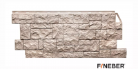 Фасадная панель FINEBER Камень дикий песочный