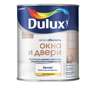 Краска для дерева и пластика водно-дисперс. Dulux Окна и двери полуматовая база BС 0,75 л