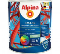 LINNIMAX (ALPINA) эмаль быстросохнущая по ржавчине база 1 шелк-матовый 2,5л