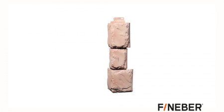Угол наружный FINEBER Камень крупный терракотовый