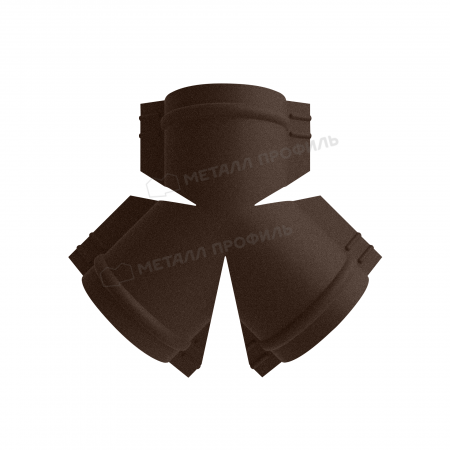 Y-образный тройник для круглого конька R110 (VALORI-20-Brown-0.5)