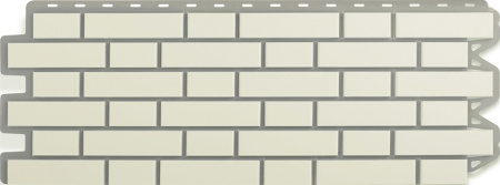 Панель Кирпич Клинкерный, Белый, 1220х440мм