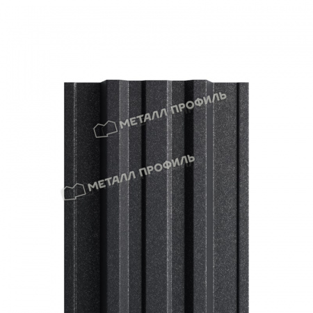 Штакетник металлический МП TRAPEZE-T 16,5х118 (VALORI-20-DarkGrey-0.5)