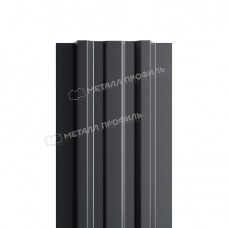 Штакетник металлический МП LАNE-T 16,5х99 NormanMP (ПЭ-01-7024-0.5)