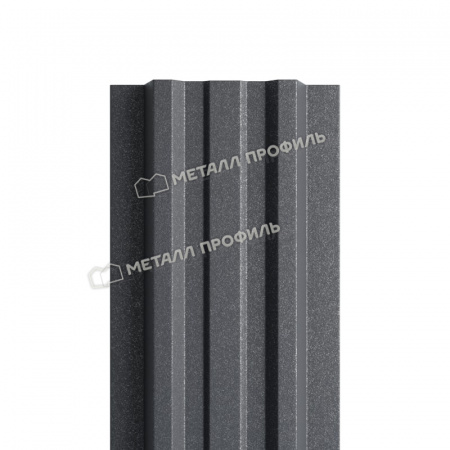 Штакетник металлический МП LАNE-T 16,5х99 (VALORI-20-Grey-0.5)