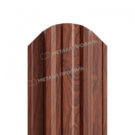 Штакетник металлический МП TRAPEZE-O 16,5х118 (ECOSTEEL-01-МореныйДуб-0.5)