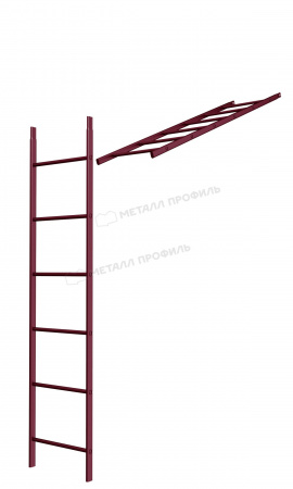 Лестница кровельная стеновая дл. 1860 мм без кронштейнов (3005)